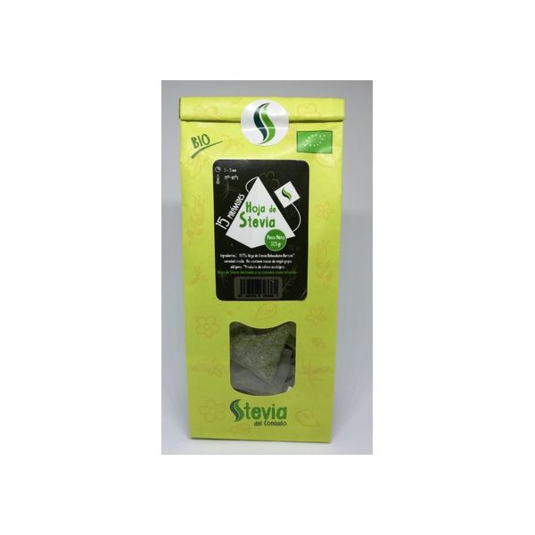 Stevia Del Condado Pirâmides Folha de Stevia Bio 15 Unidades