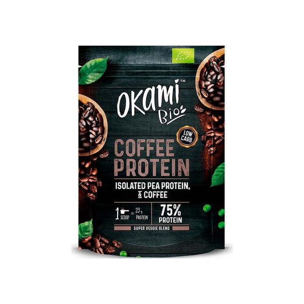 OKAMI Proteína isolada de ervilha e café 500g de pó
