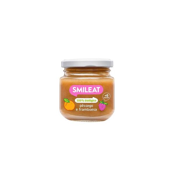 Smileat Boião Pêssego e Framboesa Biológico 130g