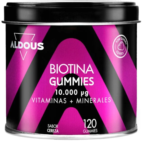 Aldous Bio Biotina 10.000mcg Vitaminas + Minerais 120 Gomas