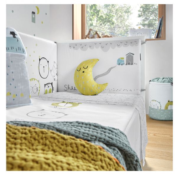 Petit Praia Conjunto Textil Cats 140x70