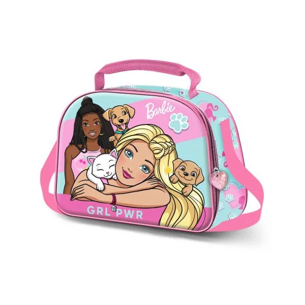 Karactermania Lancheira Térmica 3D rosa Barbie Pets