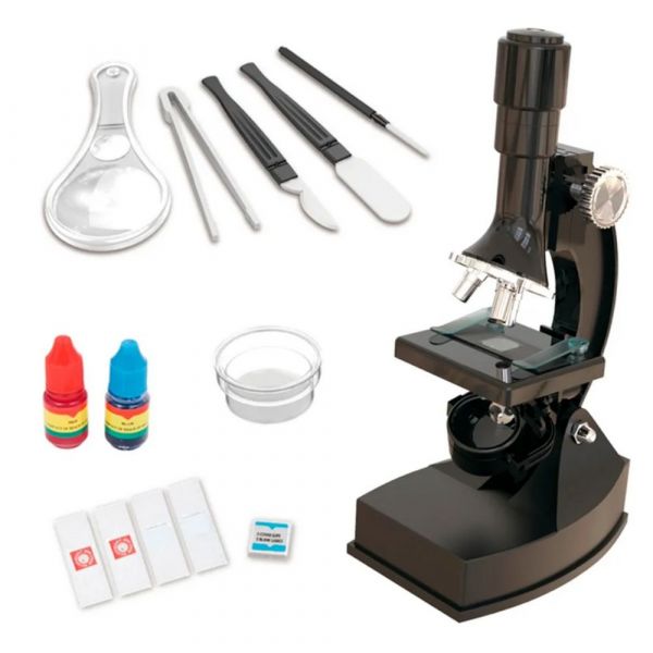 Microscópio para Crianças 100x/600x/900x com Acessórios