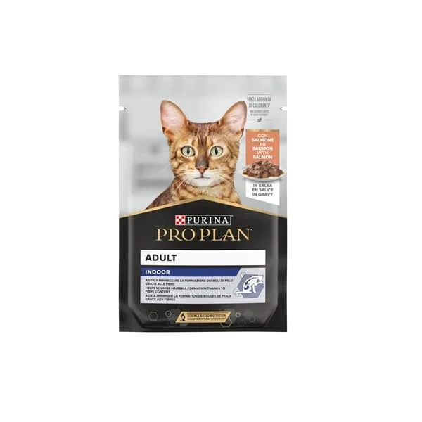Pro Plan Nutrisavour Indoor Salmão (molho)- 85 g - ParAnimais