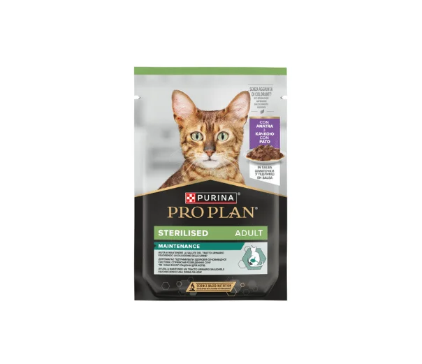 Pro Plan Nutrisavour Esterilizado com Pato (molho)- 85 g - ParAnimais