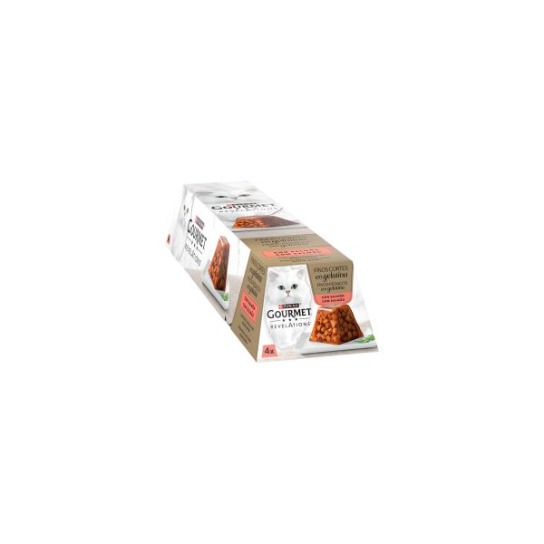 Ração Húmida Purina Gourmet Revelations Salmão 4x57g