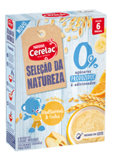 Cerelac Não Láctea Seleção Natureza 0% Multicereais e Frutas +6 meses 160g
