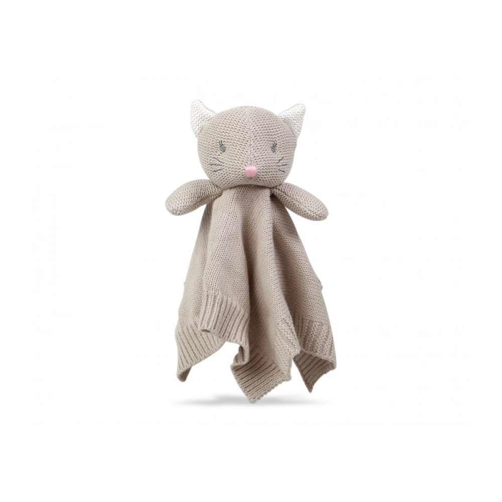 Doudou Cotton Friends Gato em Algodão com Caixa 25cm