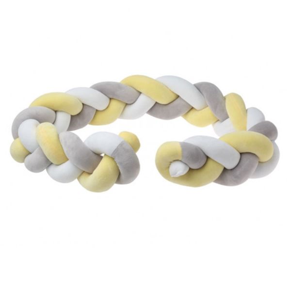 Kiokids Protetor de Berço Trança Amarelo - KK3180