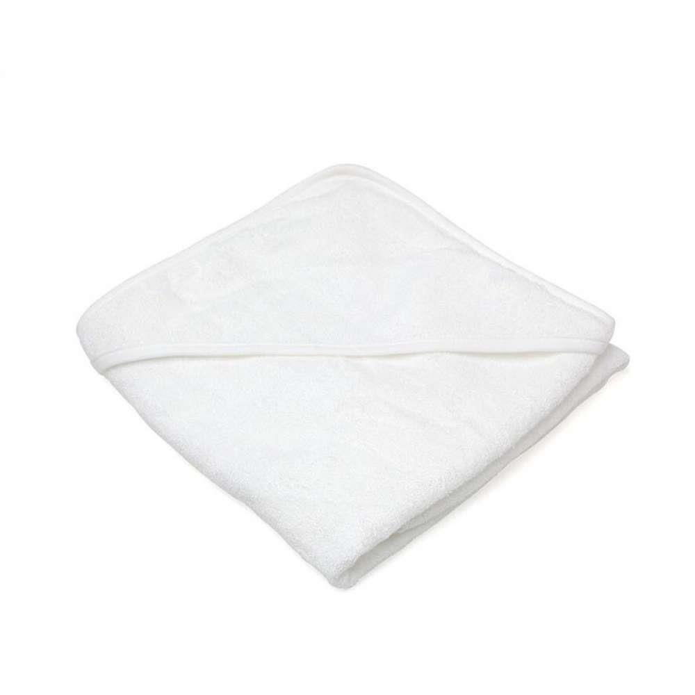 Toalha de Banho em Bambu com Capuz Branco 76x76cm