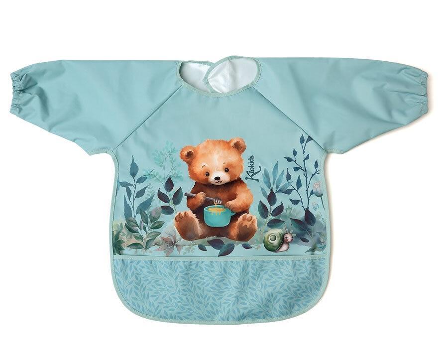 Babete Impermeável com Mangas Urso Kiokids Sage