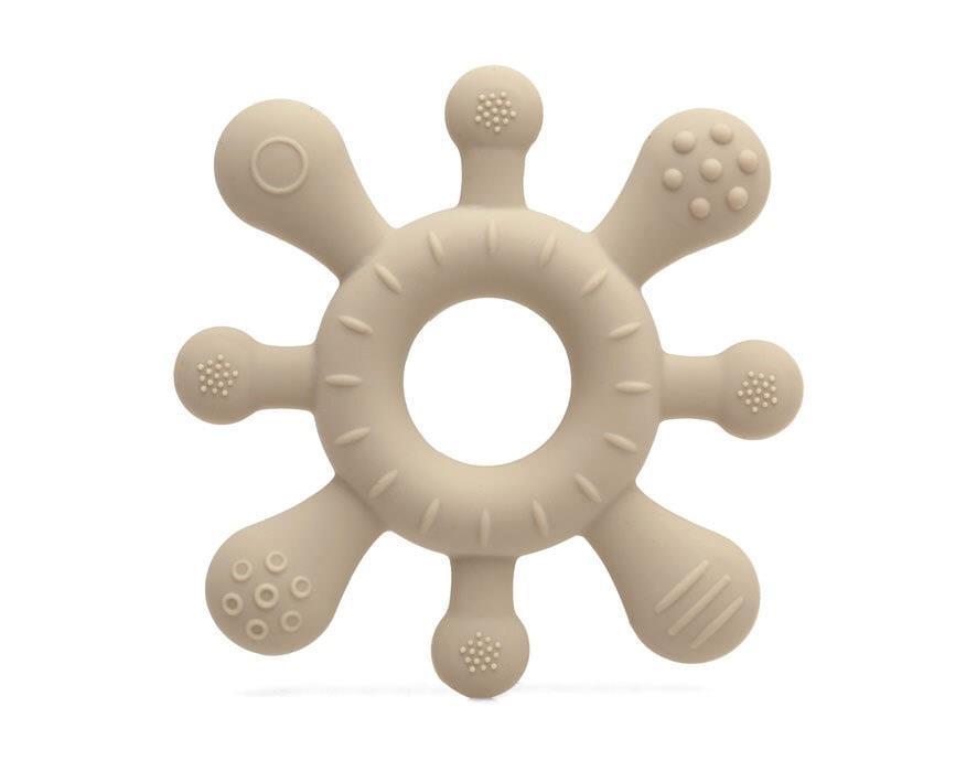 Mordedor Sensorial em Silicone Kiokids Bege