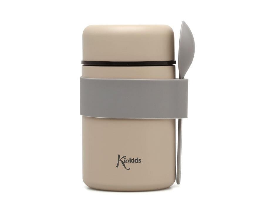 Termo para Sólidos em Inox com Colher Kiokids Bege