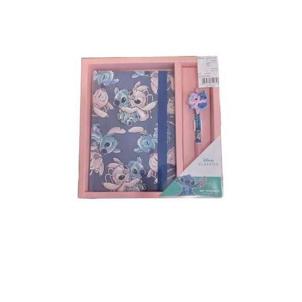 Disney Lilo & Stitch Bloco de Notas e Esferográfica Azul
