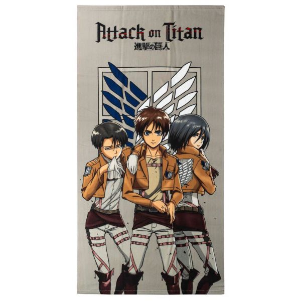 Cerdá Toalha de Microfibra Attack on Titan Preto 70x140cm