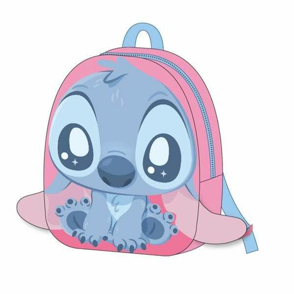 Cerdá Mochila de Peluche Stitch 18x22x4cm Rosa e Azul