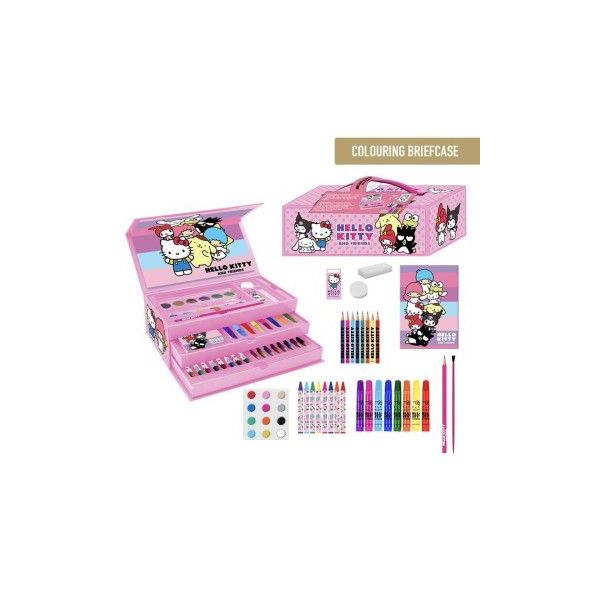 Hello Kitty Caixa de Atividades para Colorir Rosa