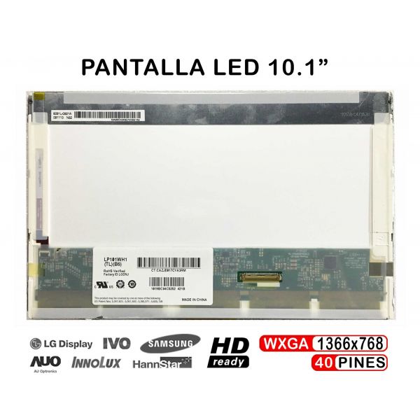 Ecrã Completa 10.1" para Portatil LP101WH1 Tl B5 40 Pines - PAN0169