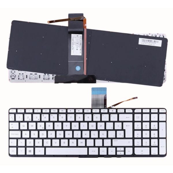 Teclado para Portátil Compativel HP ENVY 15-EP1015UR Cinza Prateado (Espanhol)