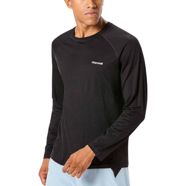 Nnormal de Manga Comprida Merino Long Sleeve T-shirt n2cmml1-001 L Preto