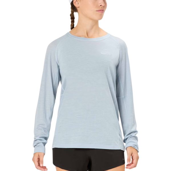 Nnormal de Manga Comprida Merino Long Sleeve T-shirt n2cwml1-002 M Azul