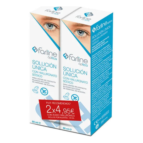 Farline Solução Lentes de Contacto Pack Viagem 2 x 60mL