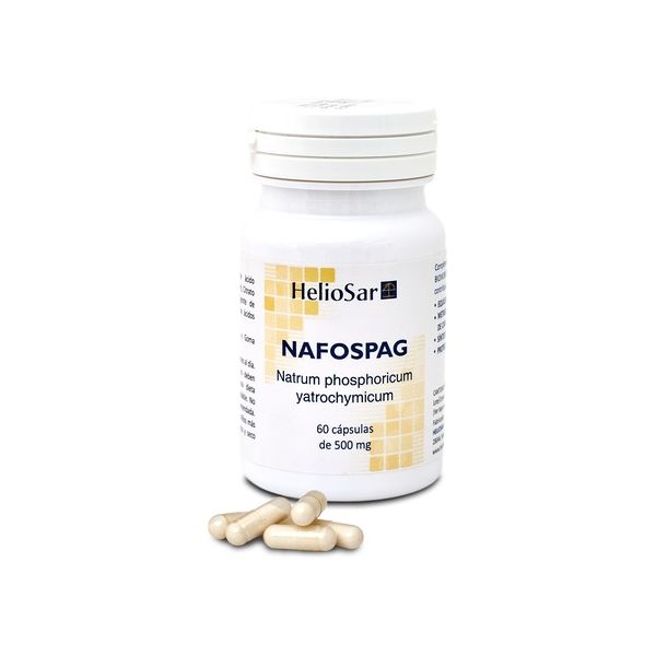 Heliosar Nafospag Natrum Phosphoricum Sais de Sódio de Ácido Ortofosfórico 60 Cápsulas de 500mg