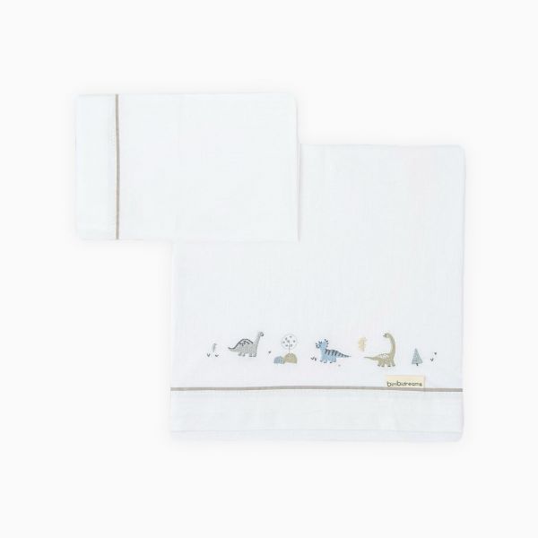 Pirulos Lençóis Algodão Trex Branco/verde 120x60