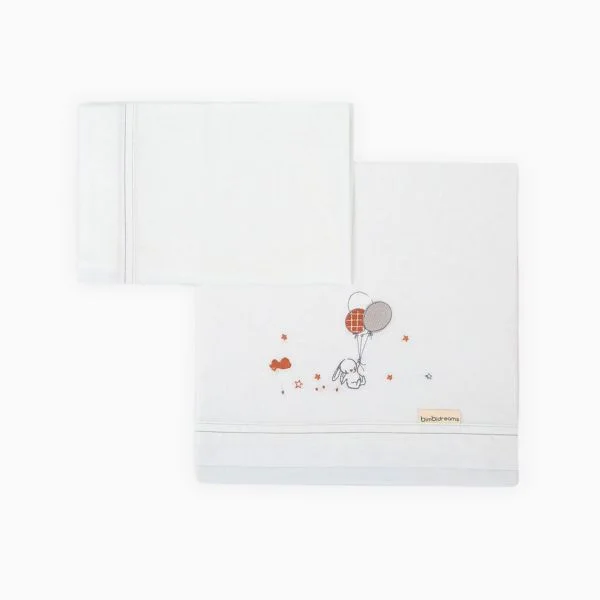 Pirulos Lençóis Algodão Jolie Branco/lino 120x60