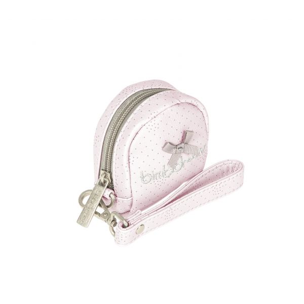 Bimbi Class Guarda Chupetas Ecopele Rosa Dots