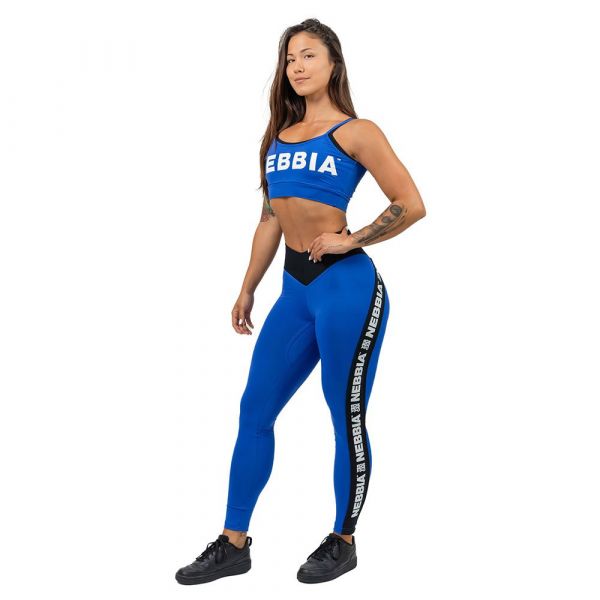 Nebbia Side Stripe Iconic Leggings High Waist Azul XS Mulher