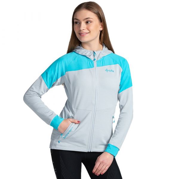 Kilpi Memphis Full Zip Sweatshirt Azul,Cinzento 34 Mulher
