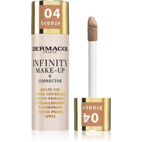 Dermacol Infinity Base de Cobertura Total SPF 15 Tom 04 Bronze 20 g