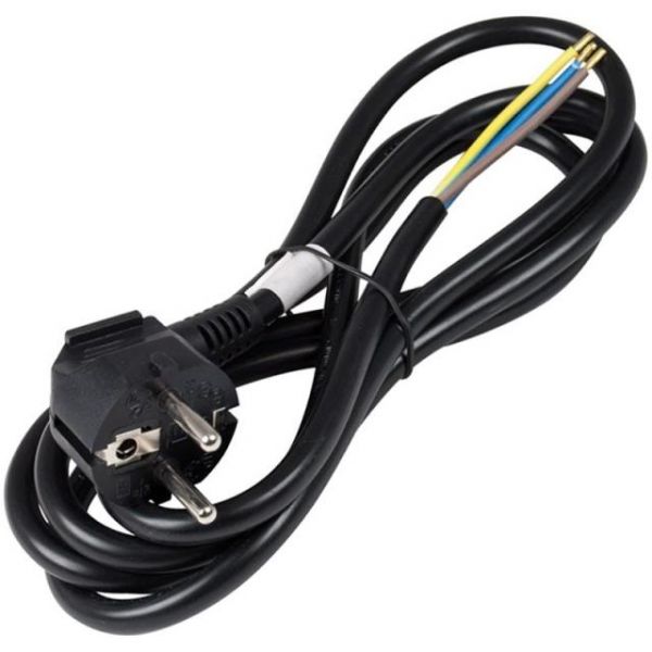 Cabo Alimentação 2x 1 mm + Terra 2 mt Preto - S18312