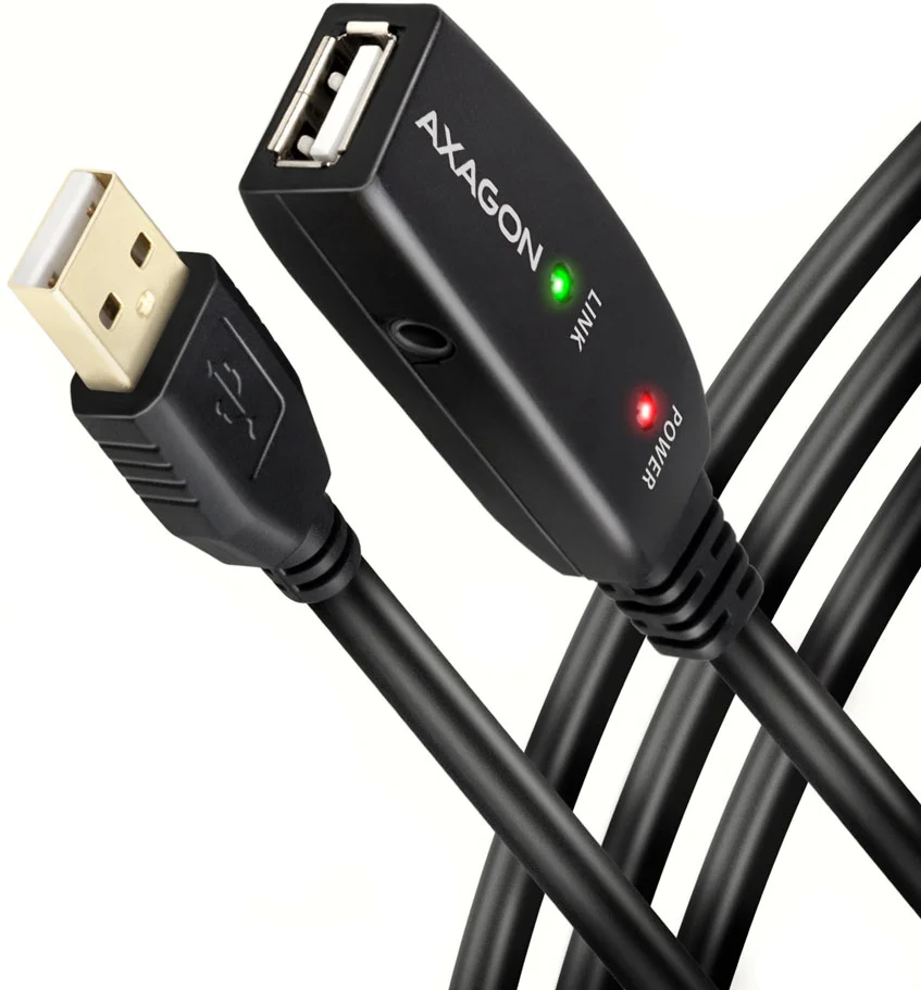 AXAGON Cabo Extensão USB 2.0 A-M -> A-F Activo 20m