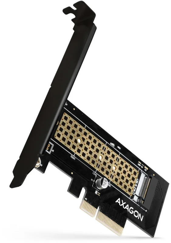 Adaptador PCIe-3.0-x4 AXAGON PCEM2-N, 1x M.2/NVMe/SSD com dissipador passivo