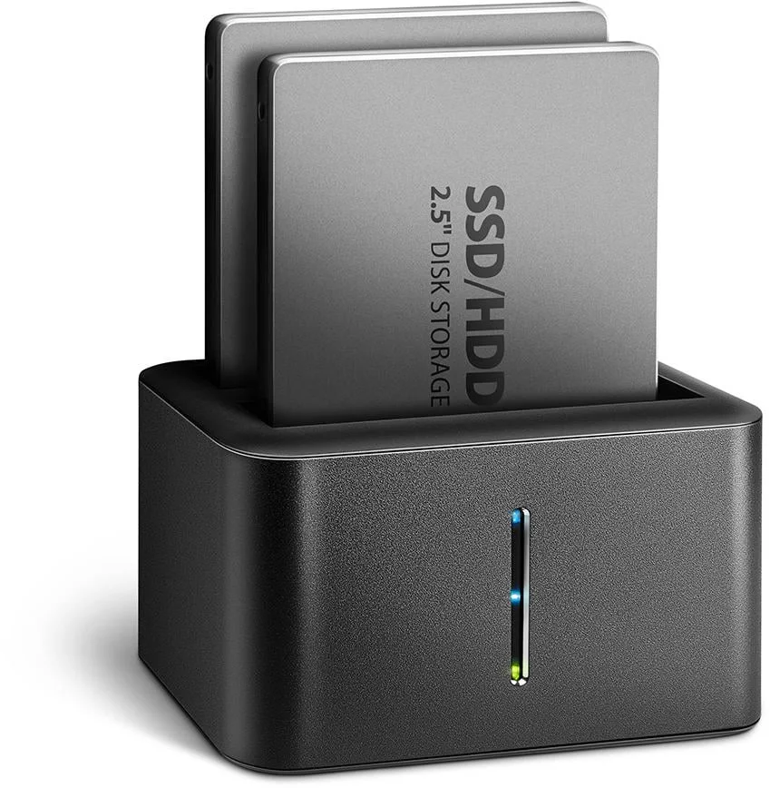 Mini Dual Dock AXAGON ADSA-D25 USB 3.2 Gen 1 - 2x SATA 6G 2.5" SSD/HDD