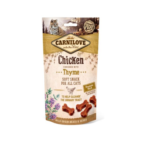 Ração Húmida Carnilove Crunchy Snack Frango & Tomilho 50g