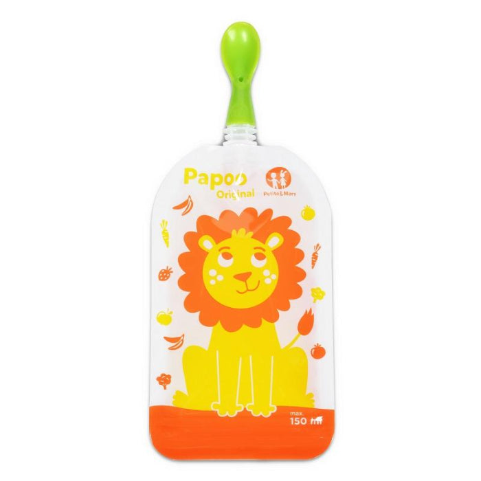 Bolsas armazenamento comida Petite&Mars Papoo Original Lion 6 peças