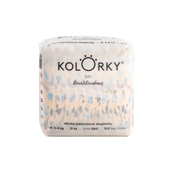 Kolorky Day Fraldas ecológicas Rain&Rainbow Tamanho M (5-8 Kg) 21 un.