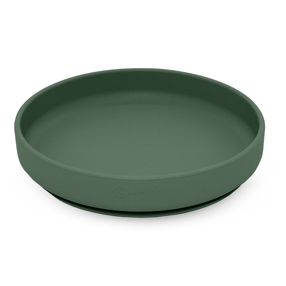Prato de silicone com ventosa Petite&Mars Take&Match Misty Green