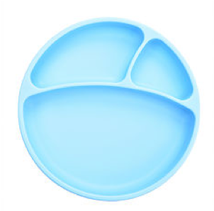 Prato em Silicone com Divisórias Minikoioi Azul