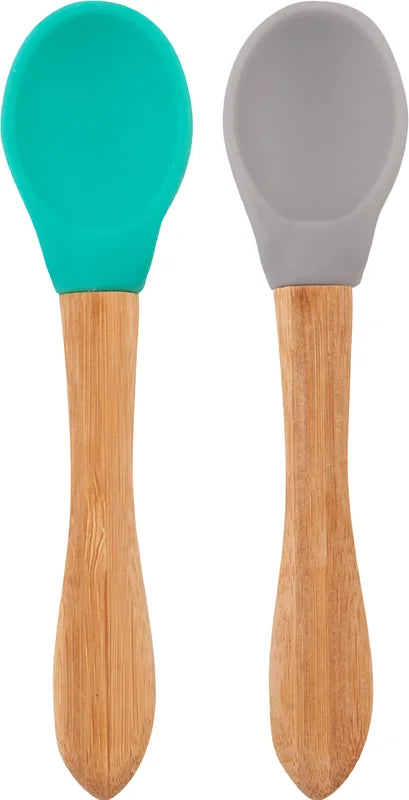 Minikoioi Colheres Bambu Cinza e Verde