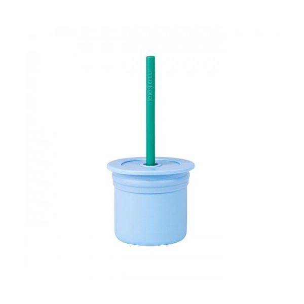 Minikoioi Copo com Palhinha Sip + Snack Azul e Verde