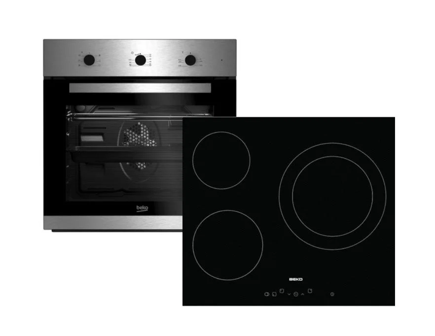 CONJUNTO FORNO BEKO BIE22101X + PLACA HIC63401T - BSE 22120 X