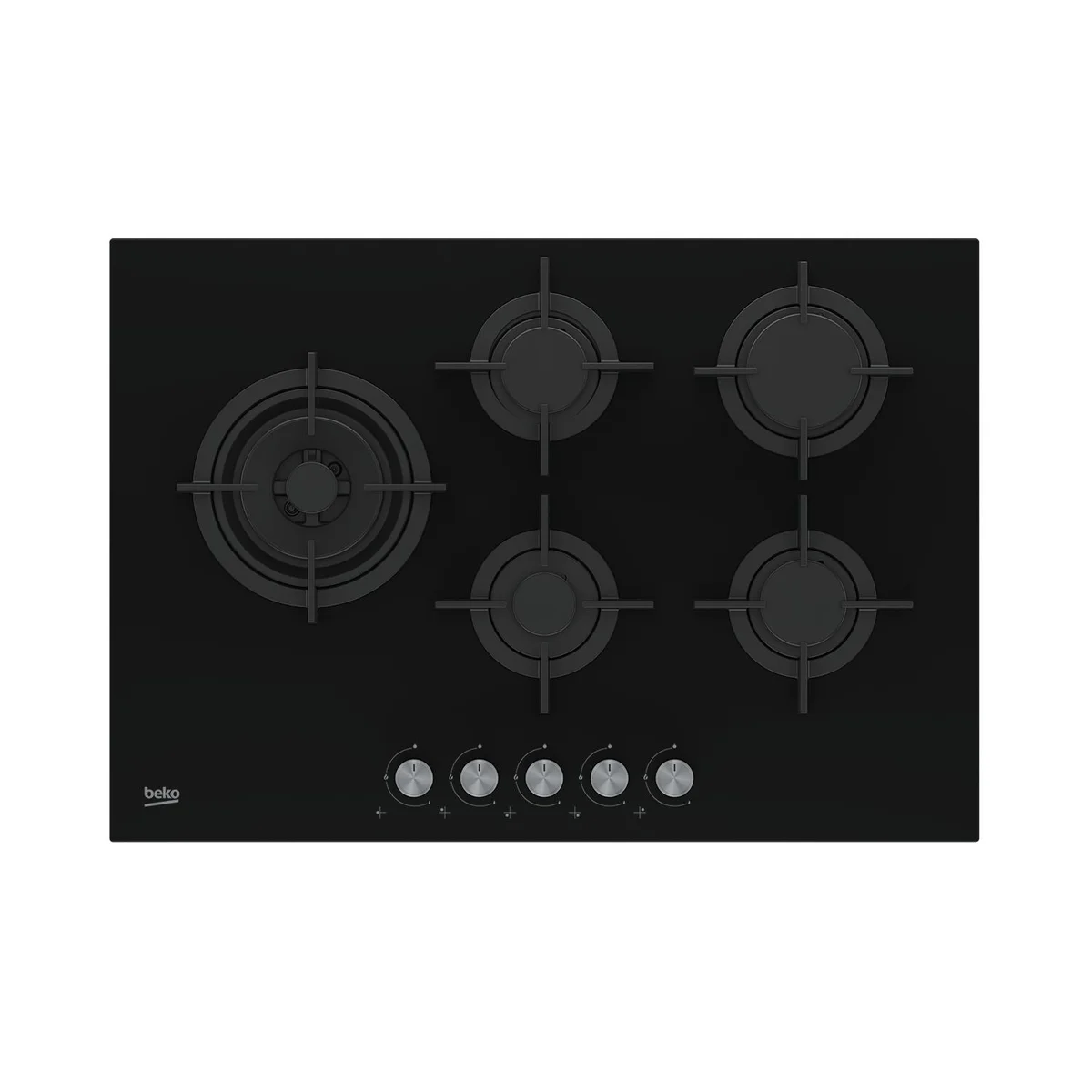 Placa a Gás Beko HILL 75222 S | 75 cm, 5 Zonas, Preto