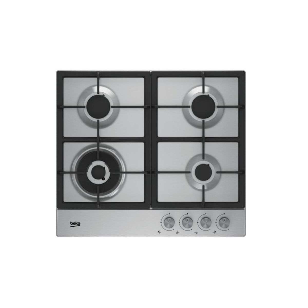 Placa a Gás Beko HIAW64225SX | 4 Queimadores, Aço Inox, Ignição Elétrica