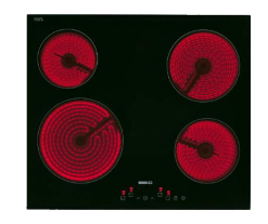 Placa Vitrocerâmica Beko HIC64401 | 4 Zonas, Touch Control, Preto