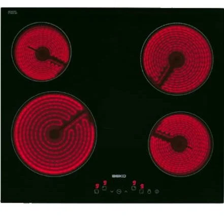 Placa Vitrocerâmica Beko HIC64401 | 4 Zonas, Touch Control, Preto