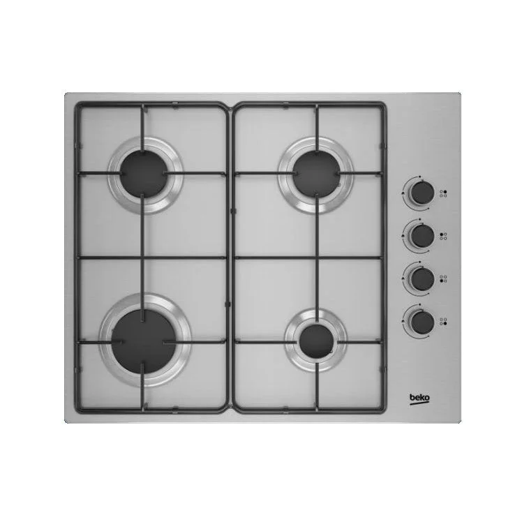Placa a Gás Beko HIGG 64103 SX | 60 cm, Aço inoxidável, 4 zonas